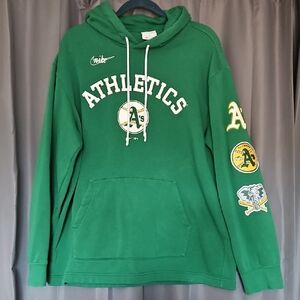 Green Athletics Hoodie Mlb Size Large